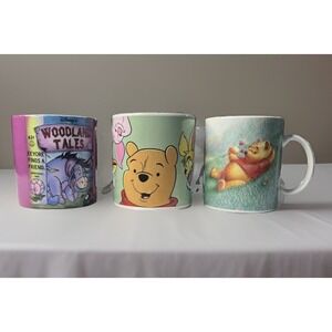 Disney Store Winnie the Pooh Eeyore Piglet Tigger‎ Mug Lot of 3 Ceramic